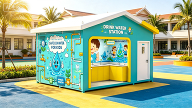 All-in-One Kids School Water Station – Prefabricated Campus Solution?